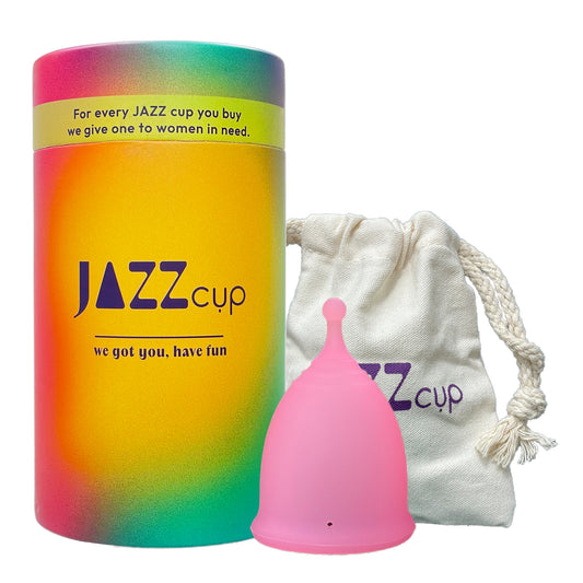 JAZZ cup - Copa menstrual suave – con bolsa de algodón